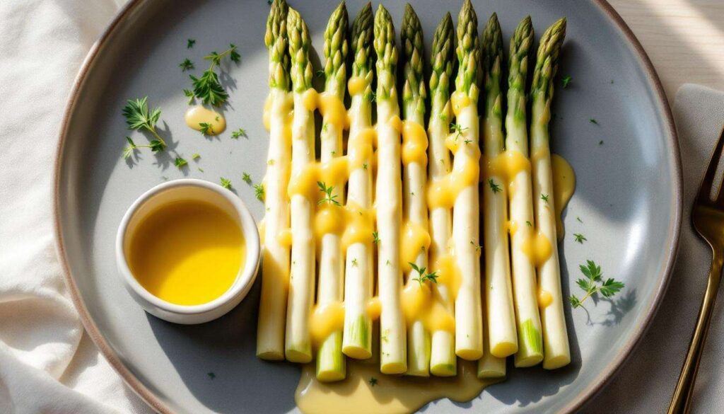 Spargel mit Sauce hollandaise, warum Johann Lafer immer geklärte butter statt normale nimmt