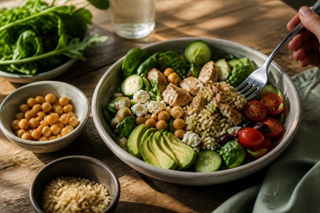 Salat macht nicht satt? Mit diesen 3 Zutaten wird daraus eine vollwertige Mahlzeit