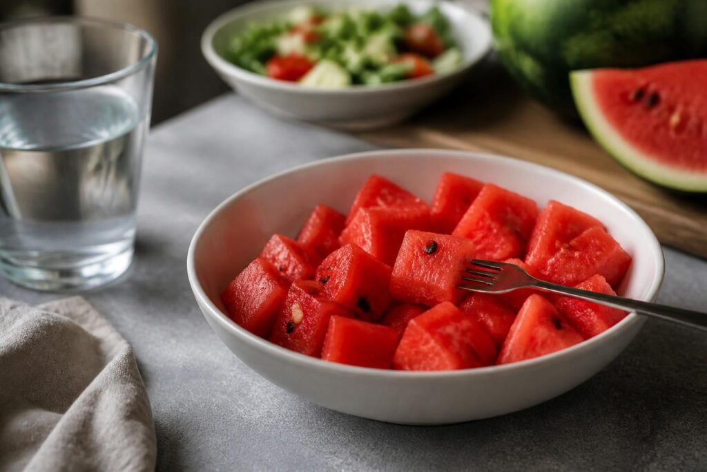 Warum Wassermelone allein kein ideales Mittagessen ist